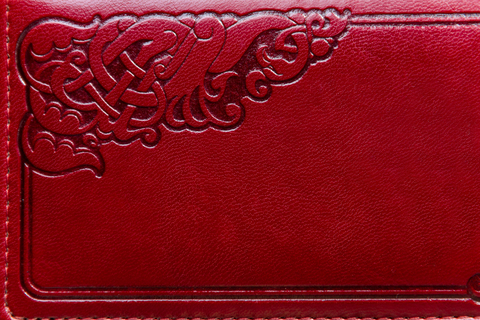 Embossed leather